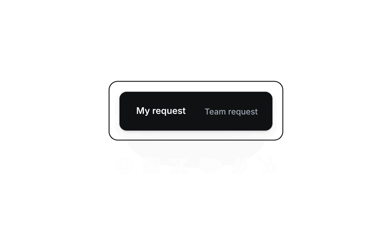 Toggle between My request and Team request views